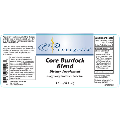 Core Burdock Blend Label